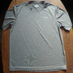 Fila Heather Gray Activewear Short Sleeve T-shirt Size Men's Small